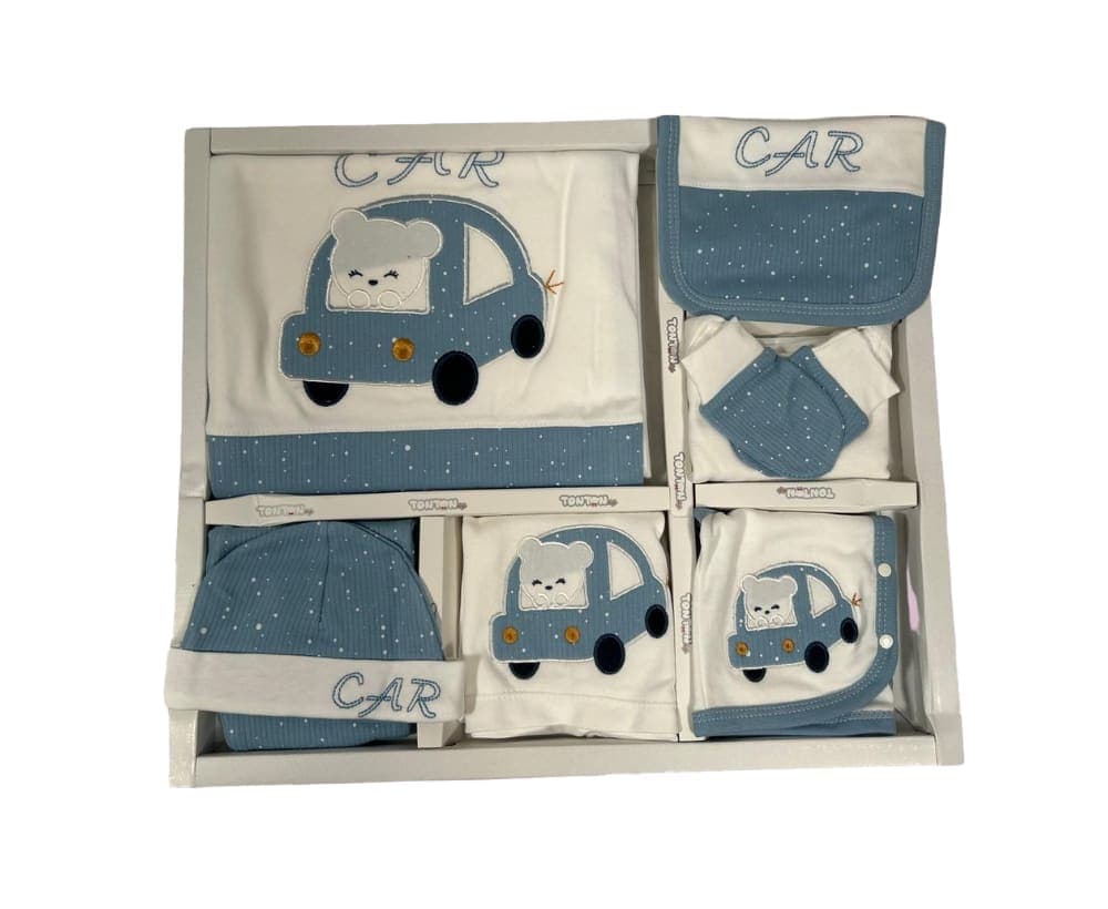 Set cadou nou-nascut, baietel – Blue Car
