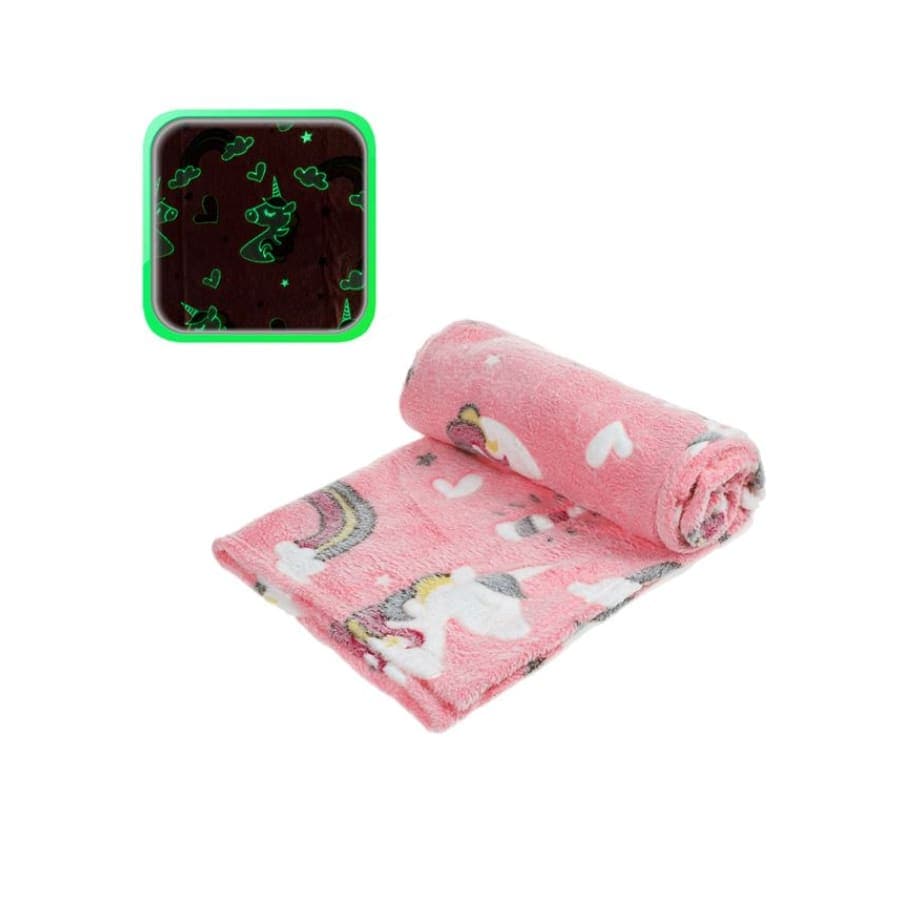 Patura cocolino fosforescenta pentru bebelusi, unicorni