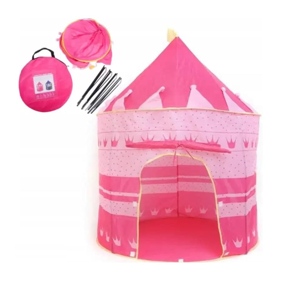 Cort de joaca pentru copii, castel roz