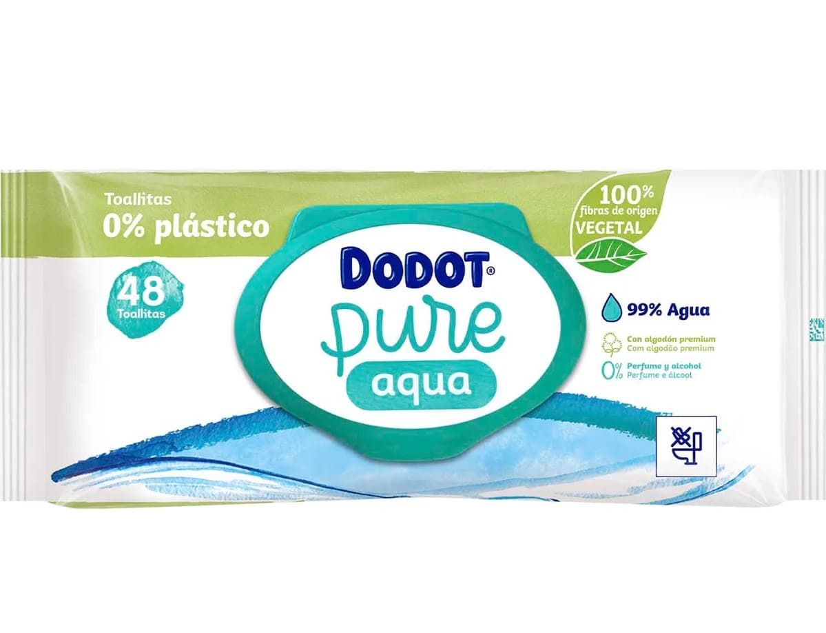 Servetele umede Dodot, Pure Aqua 99%, 48 buc