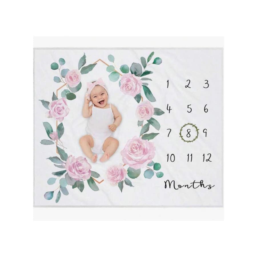 Paturica Cocolino milestone aniversara Trandafiri roz, 100x75cm