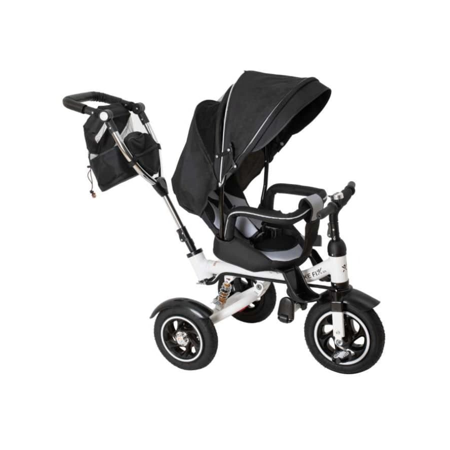 Tricicleta copii 3 in 1 cu scaun reversibil, Negru&Alb