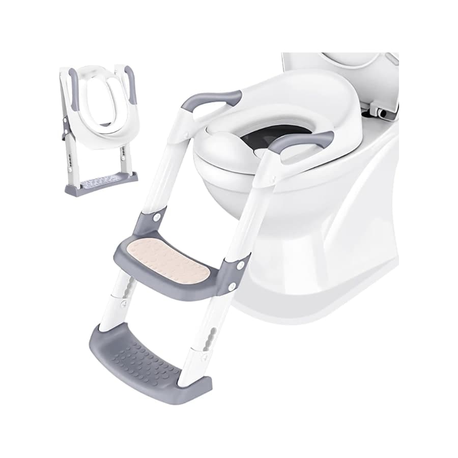 Reductor pentru toaleta copii, Alb-Gri, Bobby's