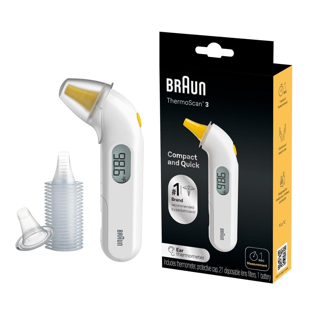 Termometru auricular Braun ThermoScan 3 rapid de copii