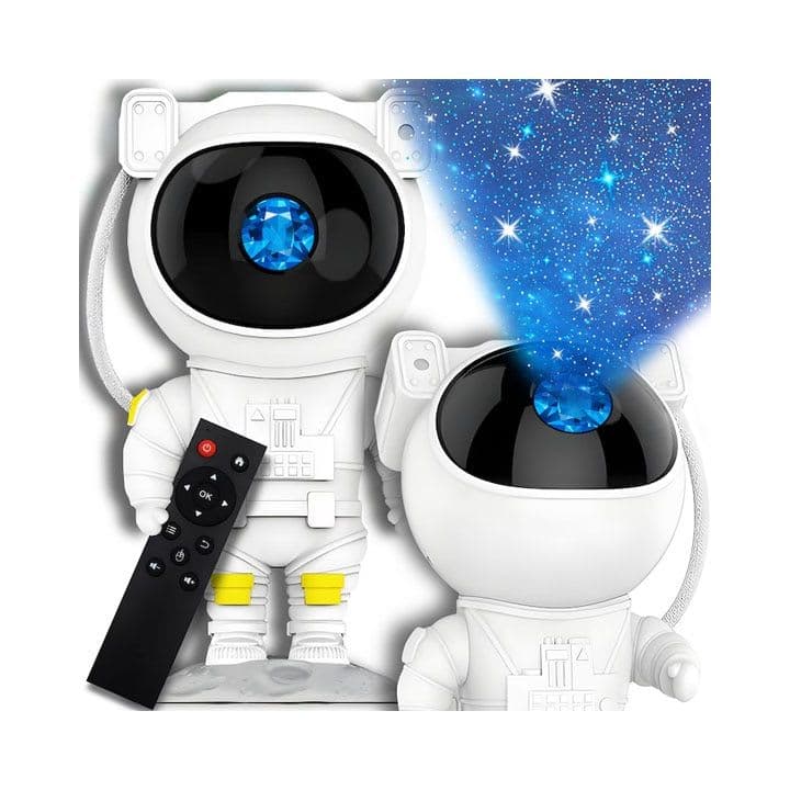 Lampa de veghe pentru copii,Proiector de stele Astronaut, reglare 360, Alb