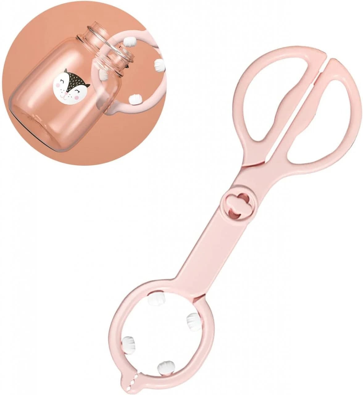 Cleste pentru biberoane, roz - Sigur, Antiderapant, Usor de Folosit