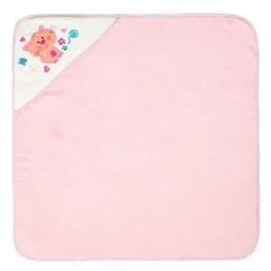 Prosop cu Gluga din Bumbac Roz cu Pisica 75x75 cm