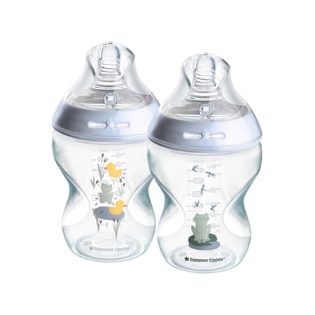 Biberon Tommee Tippee Natural Start 260 ml, autosterilizare, 2 buc