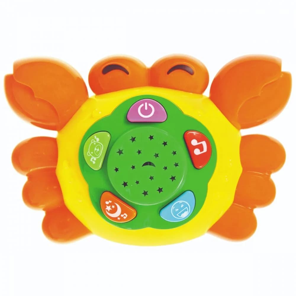 Jucarie muzicala BamBam Crab pentru bebelusi, 18 luni+, cu sunete