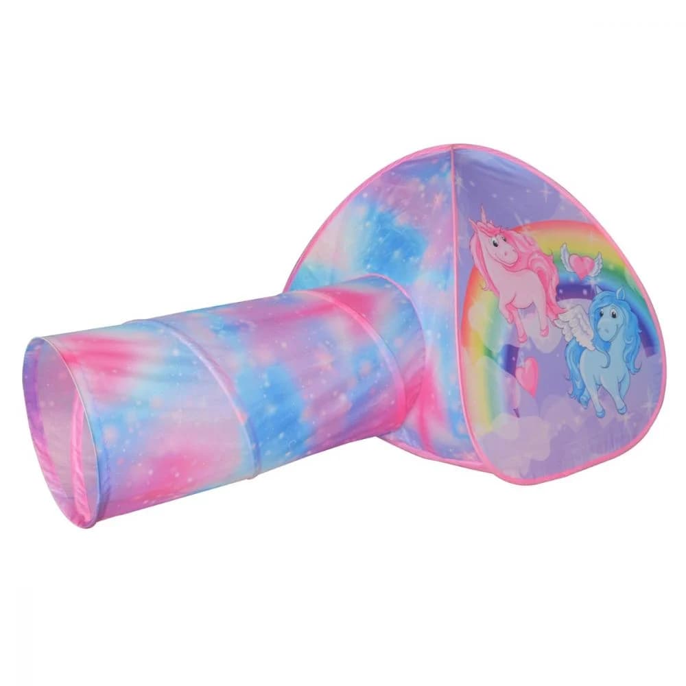 Cort cu tunel pentru copii Unicorn Iplay-Toys, 165 cm, 3 ani+