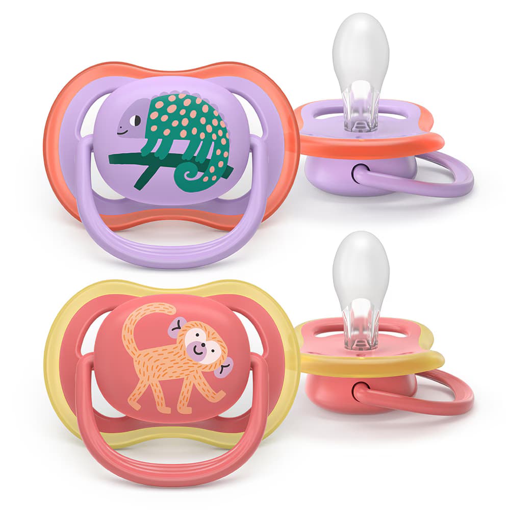 Suzeta PHILIPS AVENT Pacifier Ultra Air SCF349/47, 18 luni+, 2 buc, multicolor
