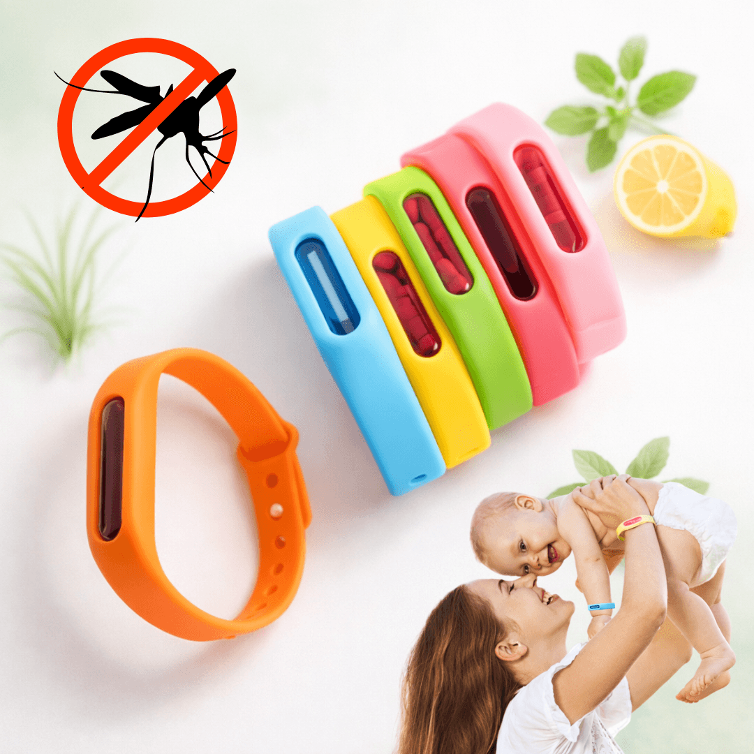 Bratara anti tantari din silicon cu uleiuri esentiale