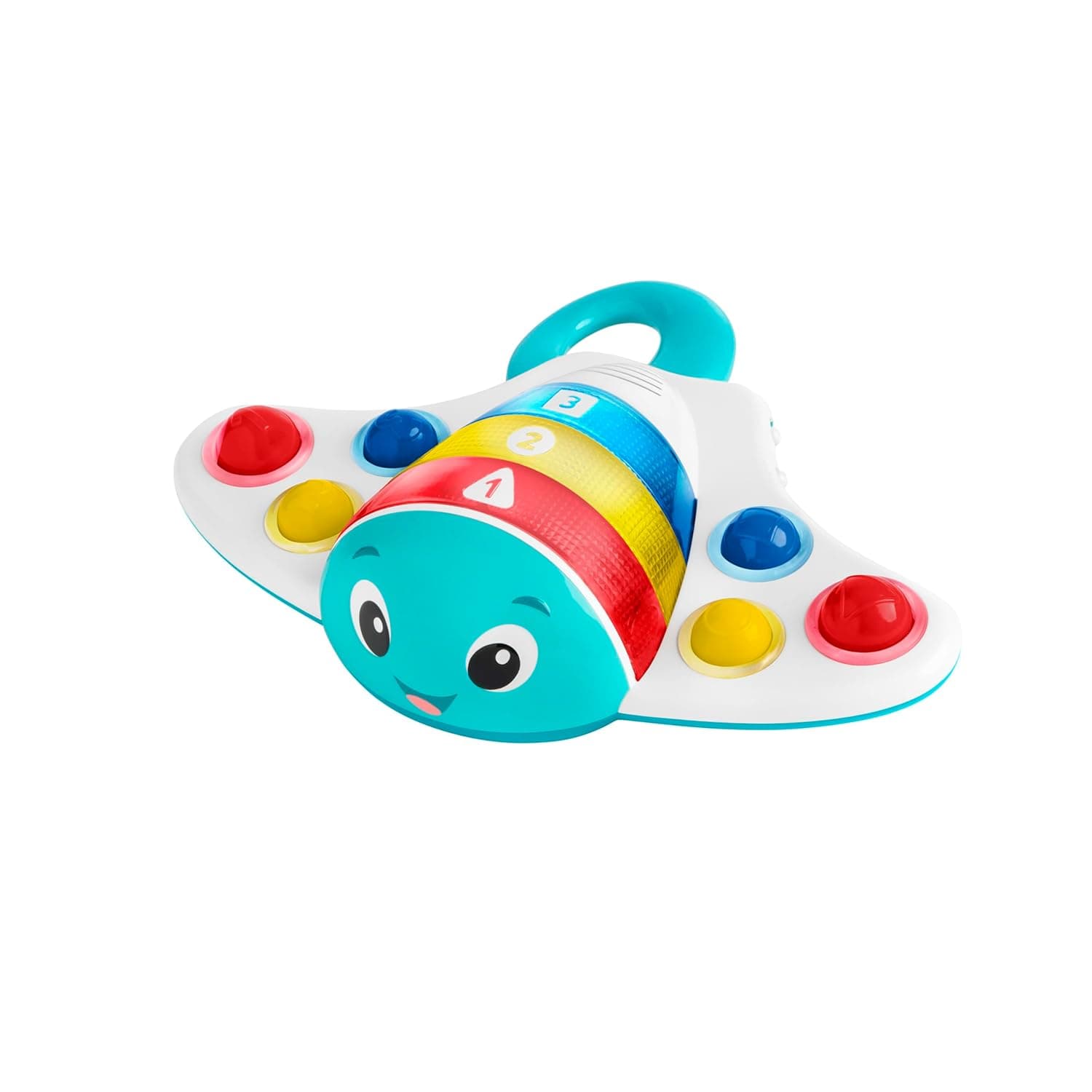 Jucarie Baby Einstein 6 luni+, cu poppere din silicon, lumini, muzica si 3 moduri de joaca