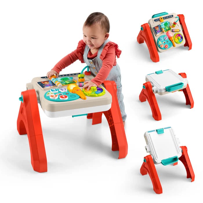 Masuta educativa 4 in 1 Fisher-Price cu muzica, pentru bebelusi 6 luni+