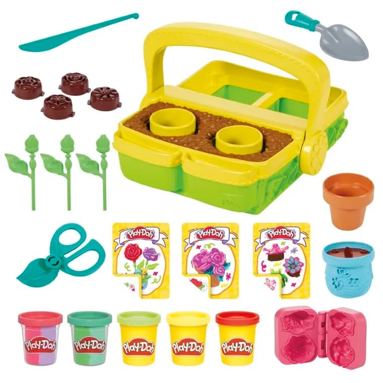 Set creativ Play-Doh Blooming Flowers cu plastilină pentru modelarea florilor