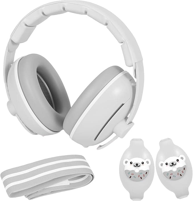 Casti antifonice pentru bebelusi 0-48 luni, cu bentita reglabila