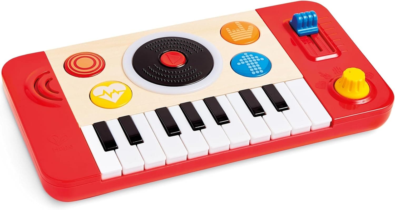 Consola DJ copii Hape cu sunete si lumini interactive, 12luni+