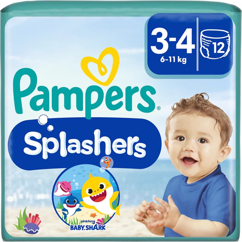 Scutece inot bebe Pampers Splashers 3-4, 12 buc