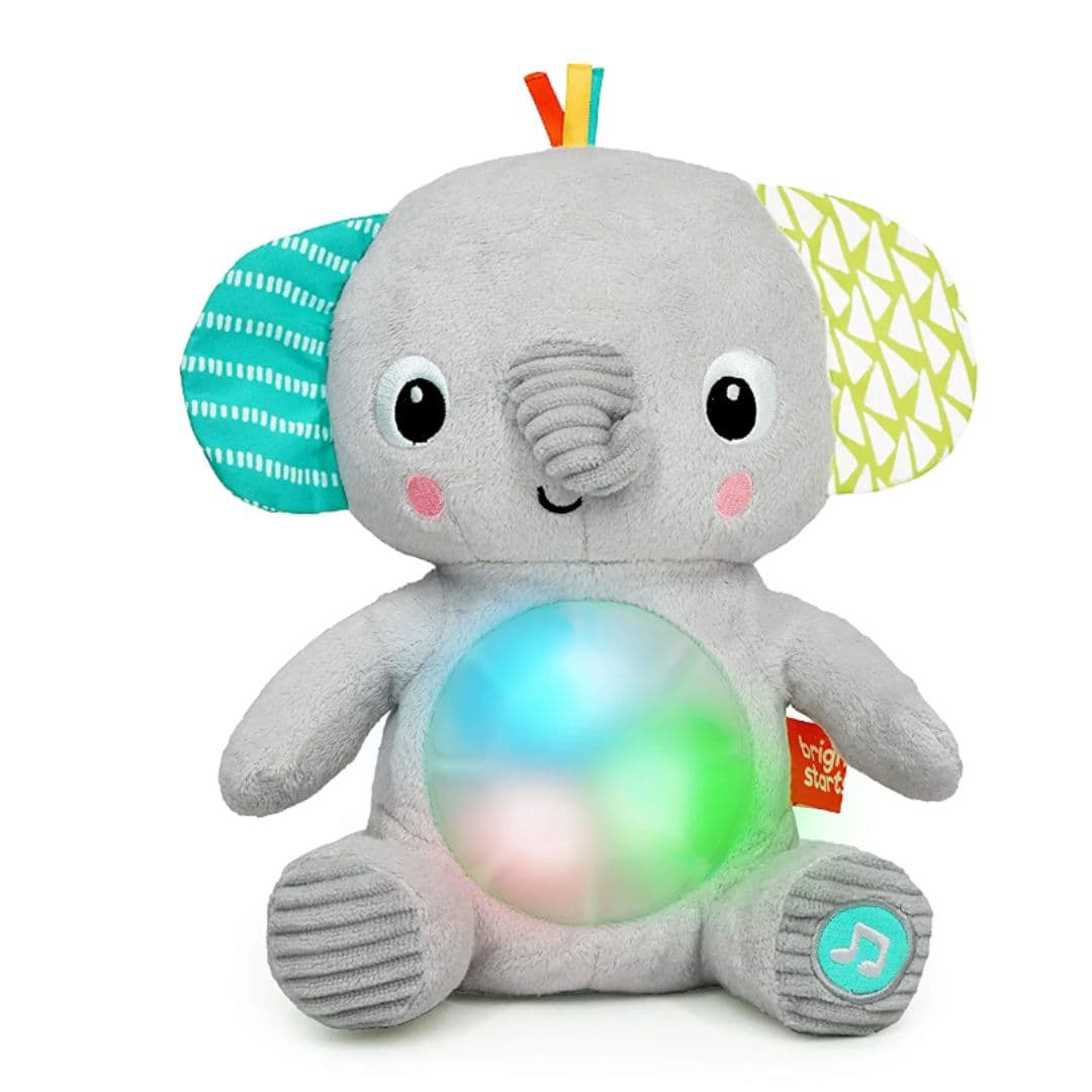 Jucarie intercativa Hug a Bye Baby Elephant, 0 luni +, Bright Starts