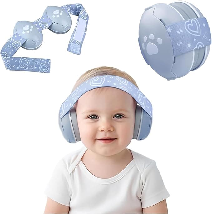 Casti bebe gri 25dB | Siguranta - Confort