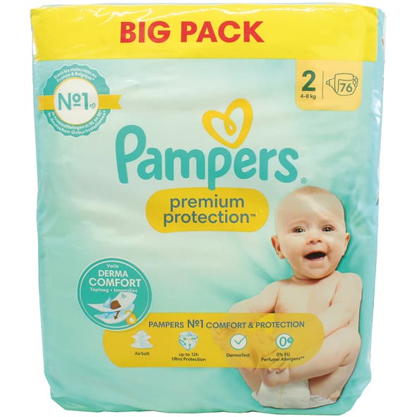 Scutece Pampers Nr 2 Delicate 4kg – 8kg, 76 buc