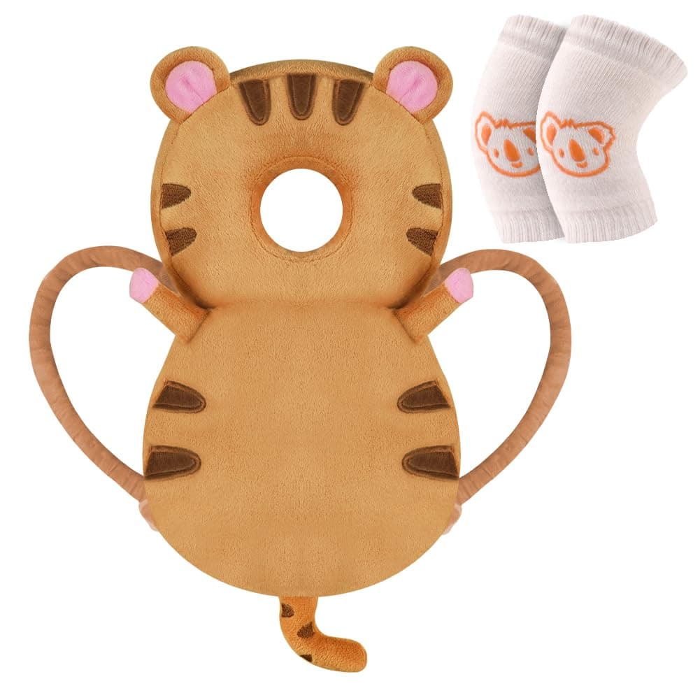 Perna de protectie cap pentru primii pasi + genunchiere bebe
