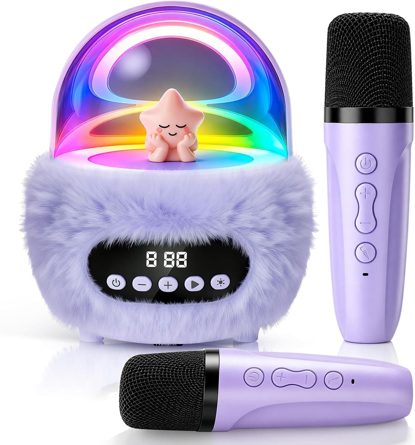 Karaoke copii superb, distractiv, cu lumi RGB si 2 microfoane