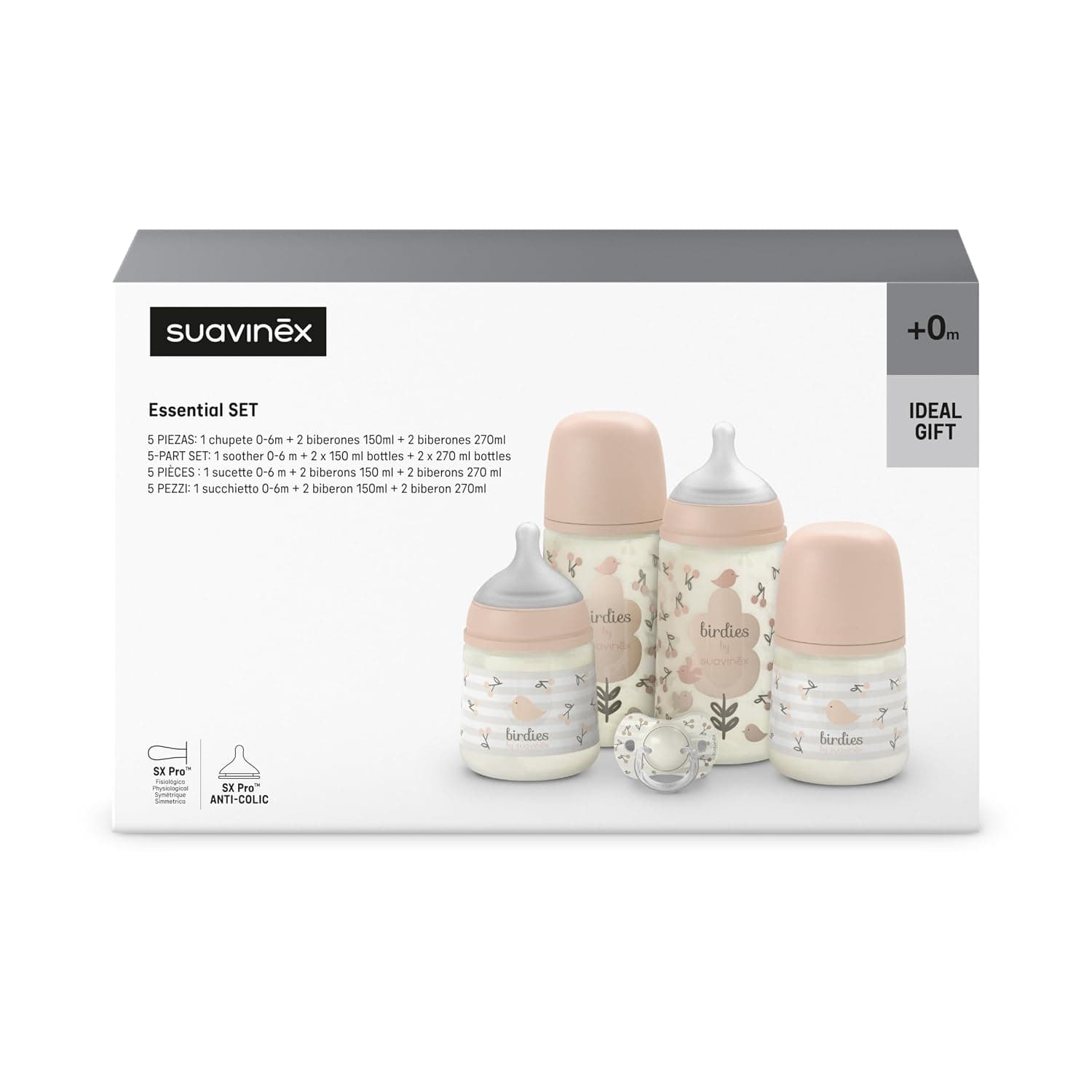 Set nou nascut Suavinex, 5 piese anti-colici ideal cadou