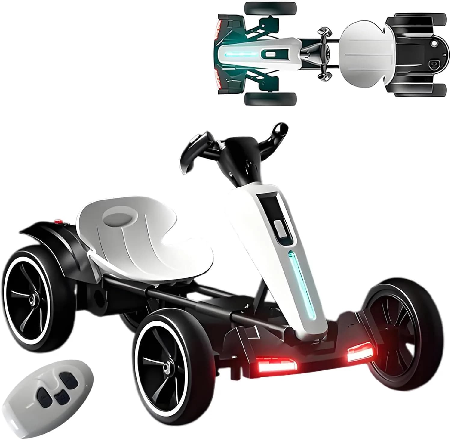 Kart electric copii pliabil, rapid si sigur, 3-8 ani+