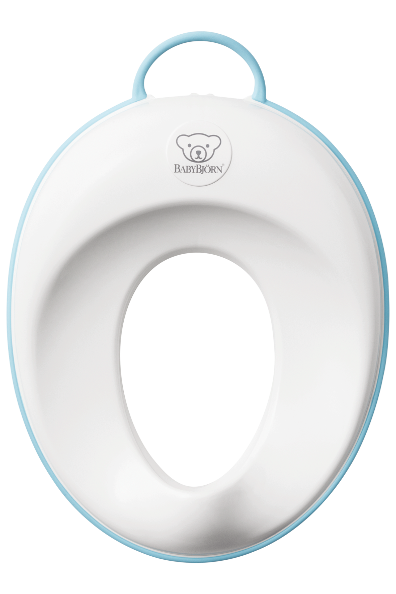 BabyBjorn – Reductor pentru toaleta Toilet Training Seat, White/Turquoise
