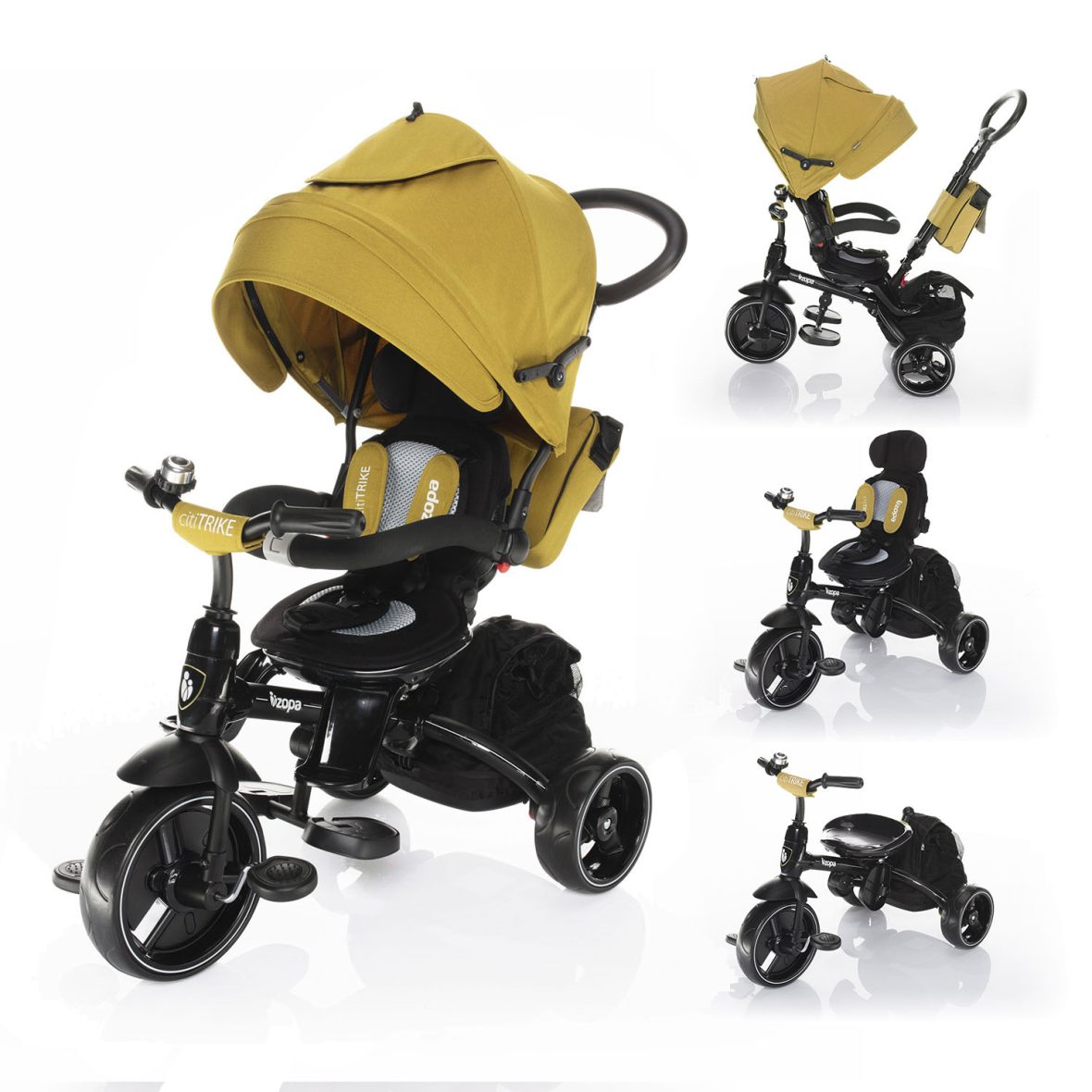 ZOPA – Tricicleta 6 moduri de utilizare Citi Trike Curry Yellow