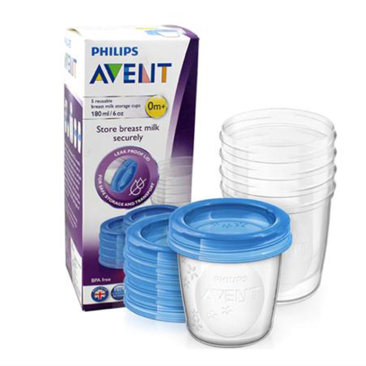 Recipient pentru depozitarea laptelui matern, 180ml Philips Avent