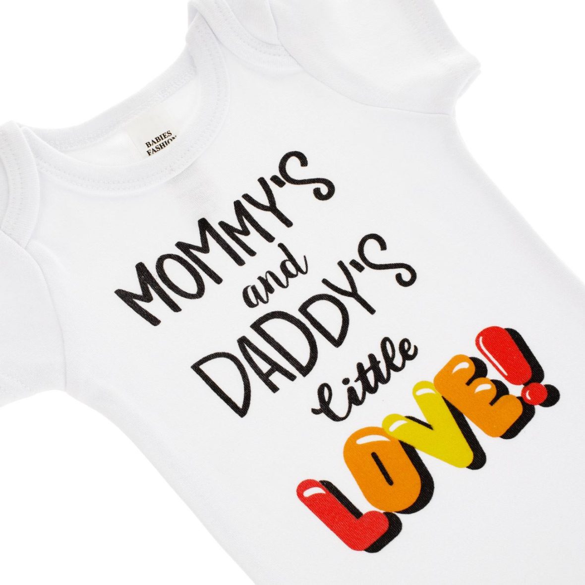 Body Alb din Bumbac Mommy’s and Daddy’s little Love pentru Bebelusi 2