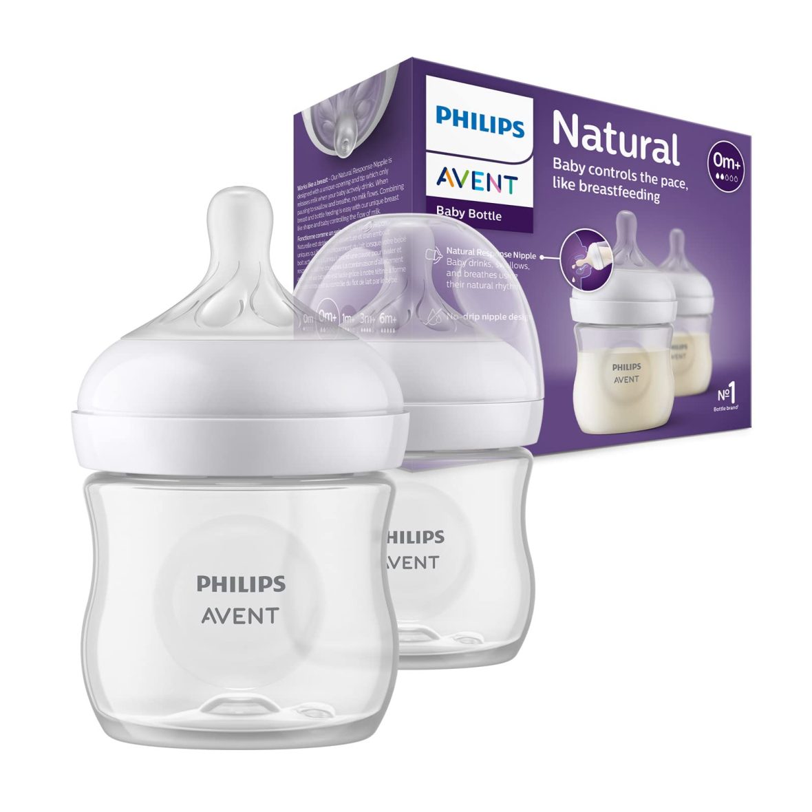 Set biberoane Philips Avent Natural Response, 125ml nou-nascuti