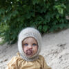 BIBS - Set 2 suzete De Lux Silicon, tetina rotunda, marime universala-Ivory/Blush