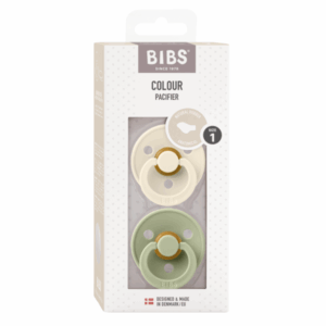 BIBS - Set 2 suzete Colour Latex, tetina anatomica, 0 luni +