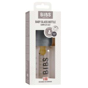BIBS - Set complet biberon din sticla anticolici, 110 ml, Iron