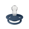 BIBS - Suzeta De Lux Silicon, tetina rotunda, marime universala (0-3 ani)-Steel Blue