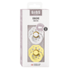 BIBS - Set 2 suzete Boheme Latex, tetina rotunda, 0 luni +-White/Sunshine