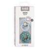 BIBS - Set 2 suzete Boheme Latex, tetina rotunda, 6 luni +-Baby Blue/Island Sea