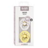 BIBS - Set 2 suzete Boheme Latex, tetina rotunda, 6 luni +-White/Sunshine