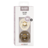 BIBS - Set 2 suzete Colour Latex, tetina rotunda, 0 luni +-Ivory/Dark Oak