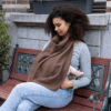 Doomoo - Esarfa pentru alaptat multifunctionala din bumbac organic Mom’n Play Chocolate