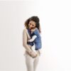 BabyBjorn - Marsupiu anatomic Mini, cu pozitii multiple de purtare, Vintage Indigo, Bumbac - imagine 2