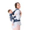 BabyBjorn - Marsupiu anatomic One, cu pozitii multiple de purtare Denim Midnight Blue, Bumbac - imagine 2