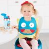 Skip Hop Bavetica de silicon Fold & Go Zoo - Bufnita - imagine 2
