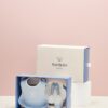 BabyBjorn - Set hranire: farfurie, lingurita, furculita, pahar si bavetica pentru bebe, Powder Blue - imagine 2