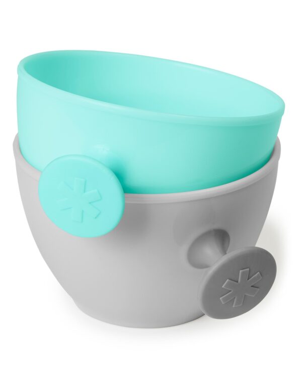 Skip Hop - Set de hranire Easy-Feed (sticla cu pai, 2 lingurite si 2 boluri ergonomice) - imagine 2