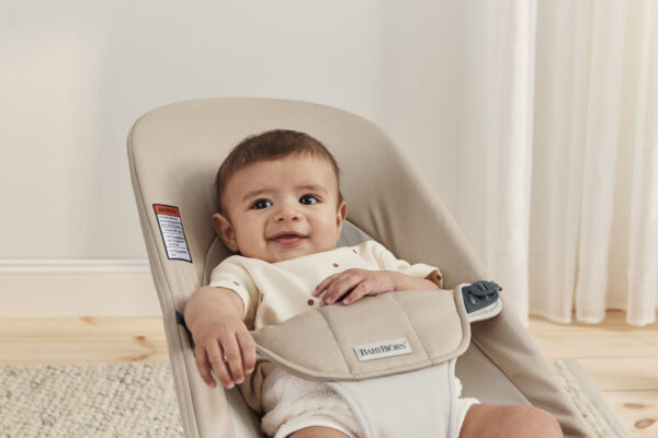 BabyBjorn - Balansoar Balance Soft Khaki cu detalii Beige, Bumbac - imagine 2