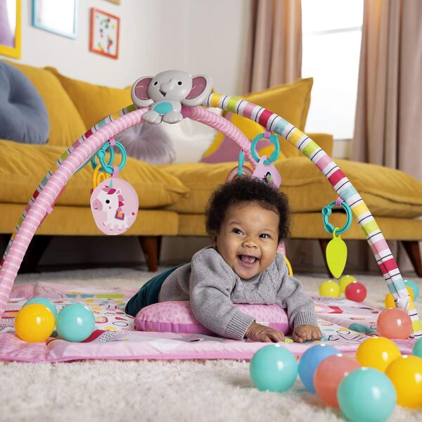 Bright Starts - Salteluta de activitati 5 in 1 Gym & Ball Pit Rainbow Tropics - imagine 3